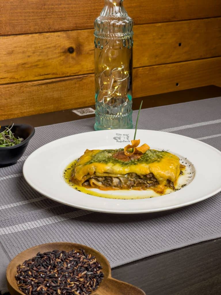 Lasaña de Setas - Restaurante Vegetariano Madre Tierra Toledo